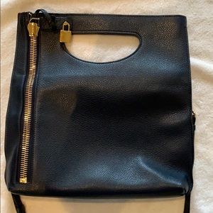 Alix foldover Tom Ford navy bag